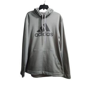 Adidas Mens Size‎ L Game & Go Performance Hoodie Sweater Gray Used
